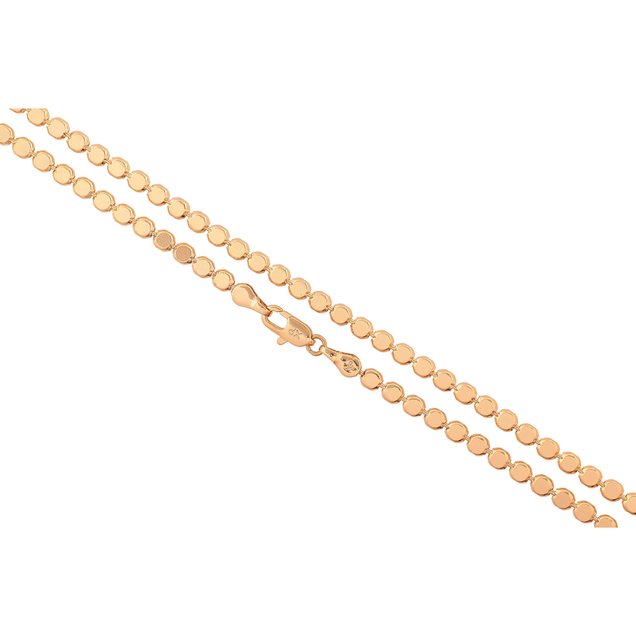 Цепочка Xuping цвет Позолота 18K "Плетение Перлина" длина 45см х 3мм фото №1