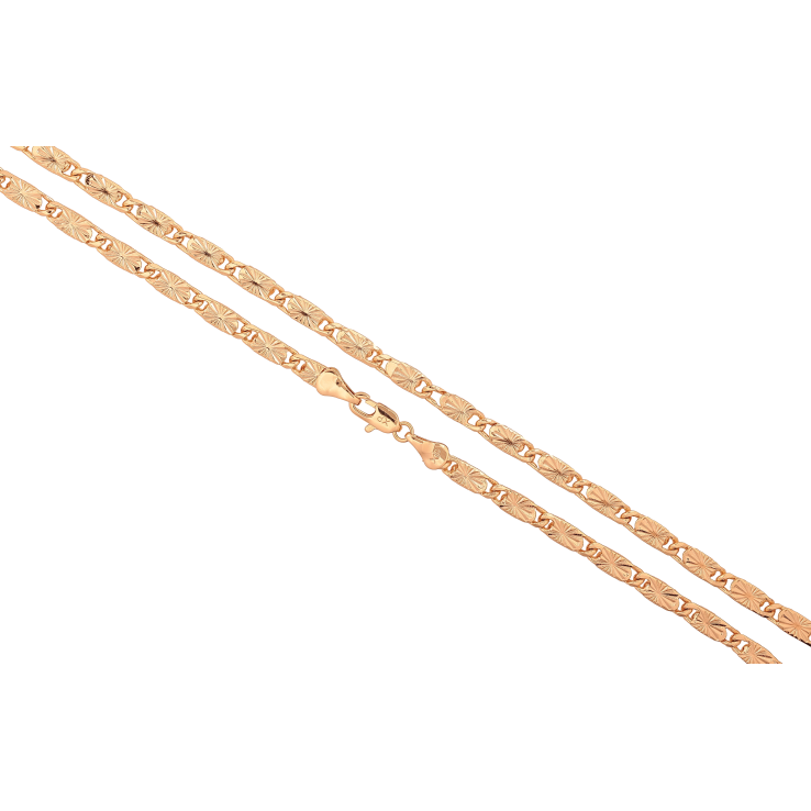 Цепочка Xuping цвет Позолота 18K "Плетение Морская цепь с узором" длина 50см х 4мм фото №5