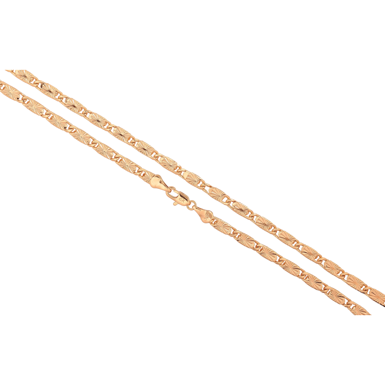 Ланцюжок Xuping колір Позолота 18K "Плетіння Морський ланцюг з візерунком" довжина 50см х 4мм фото №4 Ланцюжок Xuping колір Позолота 18K "Плетіння Морський ланцюг з візерунком" довжина 50см х 4мм фото №4