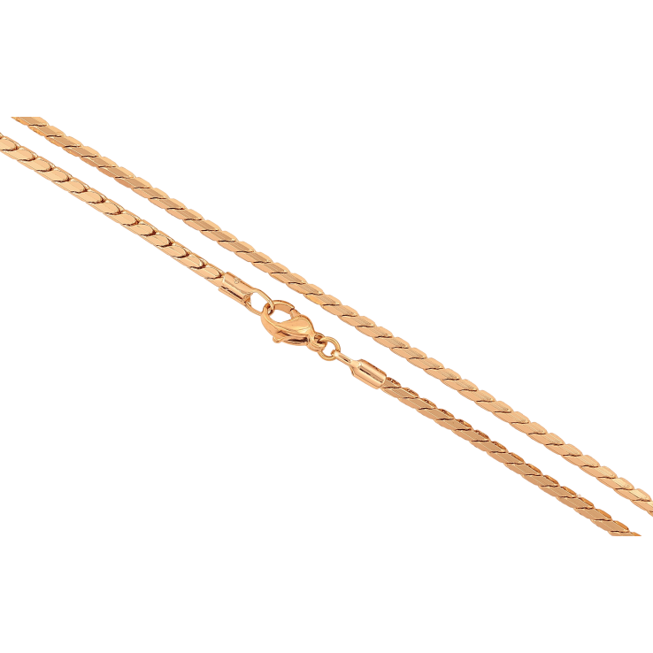 Ланцюжок Xuping колір Позолота 18K "Плетіння Серпантин" довжина 45см х 2мм фото №23 Ланцюжок Xuping колір Позолота 18K "Плетіння Серпантин" довжина 45см х 2мм фото №23