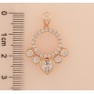 Кулон Xuping M&L колір 18K "Візерунок з кристалами" для ланцюжка до 4мм фото №2