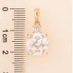 Кулон Xuping колір Позолота 18K "Два кристали" для ланцюжка до 4мм фото №2 Кулон Xuping колір Позолота 18K "Два кристали" для ланцюжка до 4мм фото №2