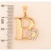 Кулон Xuping цвет Позолота 18K "Буква B с сердечком" для цепочки до 7мм фото №2 Кулон Xuping цвет Позолота 18K "Буква B с сердечком" для цепочки до 7мм фото №2
