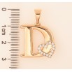 Кулон Xuping цвет Позолота 18K "Буква D с сердечком" для цепочки до 7мм фото №2 Кулон Xuping цвет Позолота 18K "Буква D с сердечком" для цепочки до 7мм фото №2