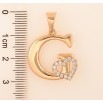Кулон Xuping цвет Позолота 18K "Буква G с сердечком" для цепочки до 7мм фото №2 Кулон Xuping цвет Позолота 18K "Буква G с сердечком" для цепочки до 7мм фото №2