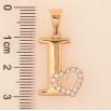 Кулон Xuping цвет Позолота 18K "Буква I с сердечком" для цепочки до 7мм фото №2 Кулон Xuping цвет Позолота 18K "Буква I с сердечком" для цепочки до 7мм фото №2