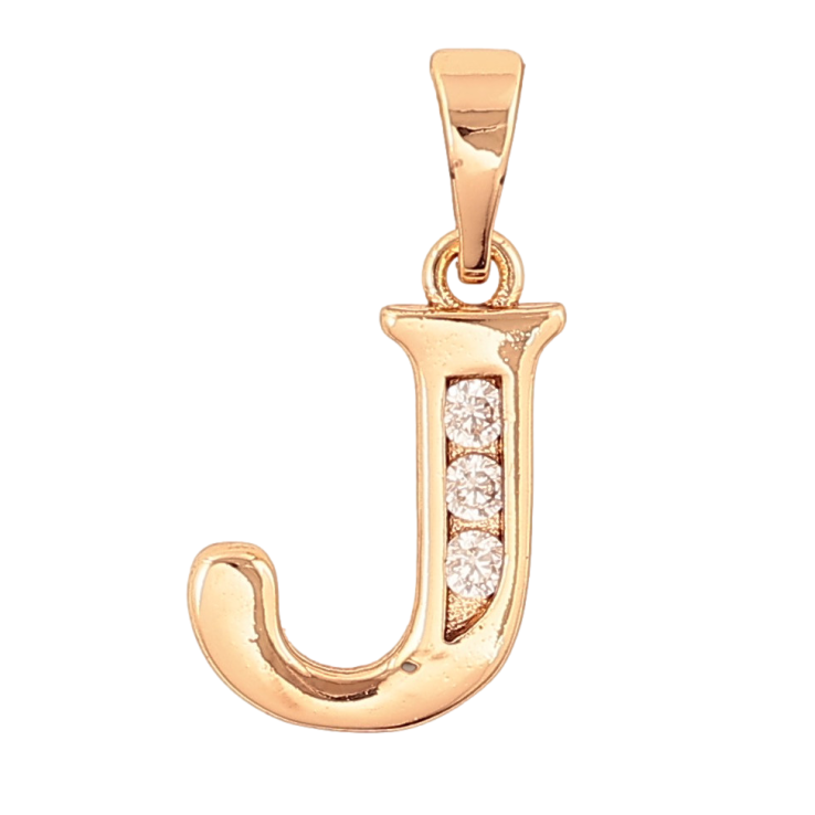 Кулон Xuping цвет Позолота 18K "Буква J" для цепочки до 5мм фото №14