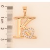Кулон Xuping цвет Позолота 18K "Буква K с сердечком" для цепочки до 7мм фото №2 Кулон Xuping цвет Позолота 18K "Буква K с сердечком" для цепочки до 7мм фото №2
