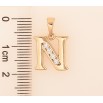 Кулон Xuping колір Позолота 18K "Літера N" для ланцюжка до 5мм фото №2 Кулон Xuping колір Позолота 18K "Літера N" для ланцюжка до 5мм фото №2