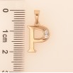 Кулон Xuping цвет Позолота 18K "Буква P" для цепочки до 5мм фото №2