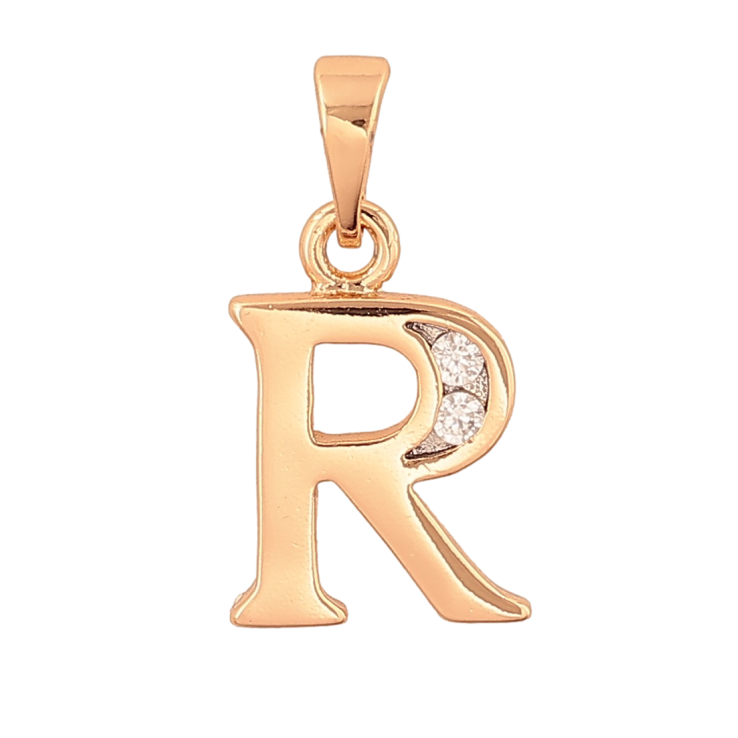 Кулон Xuping цвет Позолота 18K "Буква R" для цепочки до 5 мм фото №17