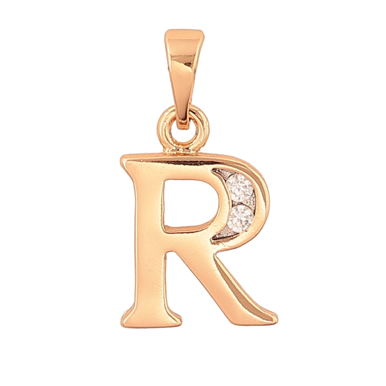 Кулон Xuping колір Позолота 18K "Літера R" для ланцюжка до 5мм фото №6