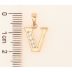 Кулон Xuping цвет Позолота 18K "Буква V" для цепочки до 5 мм фото №2 Кулон Xuping цвет Позолота 18K "Буква V" для цепочки до 5 мм фото №2