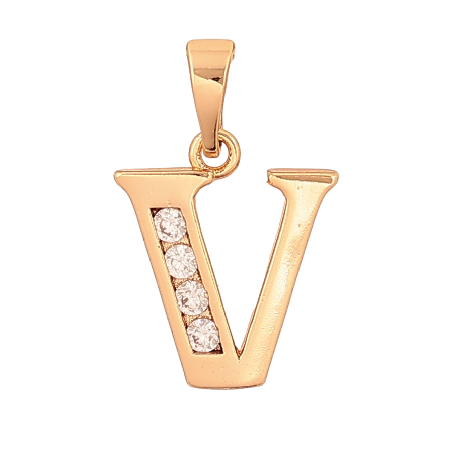 Кулон Xuping цвет Позолота 18K "Буква V" для цепочки до 5 мм фото №1 Кулон Xuping цвет Позолота 18K "Буква V" для цепочки до 5 мм фото №1