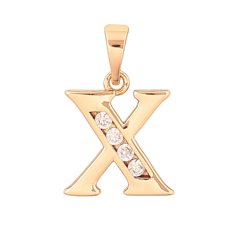 Кулон Xuping цвет Позолота 18K "Буква Х" для цепочки до 5 мм фото №2