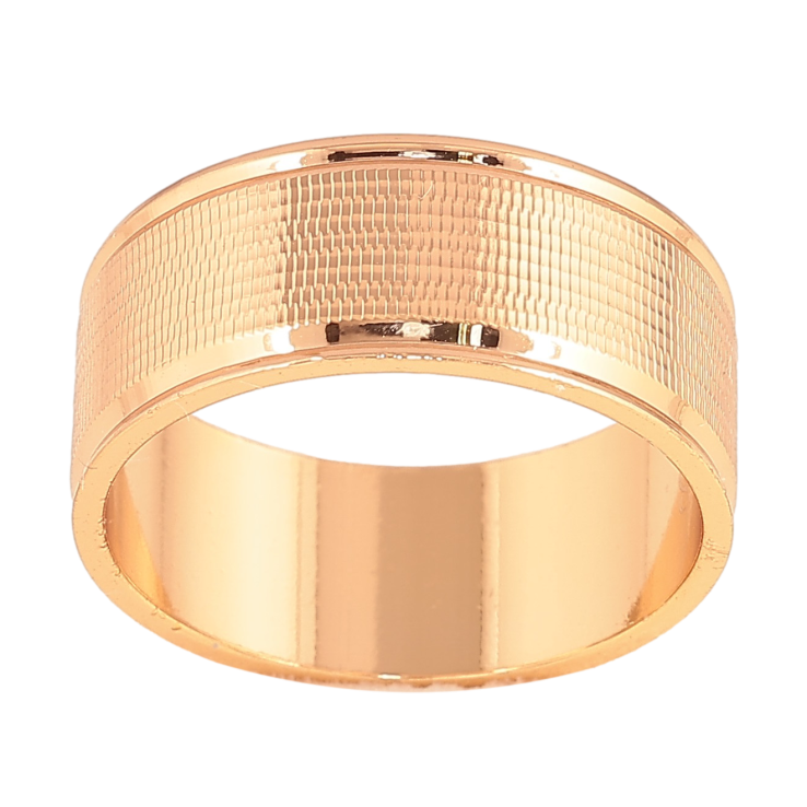 Кольцо Xuping цвет Позолота 18K "Обручальное с узором" шир. 8мм фото №3