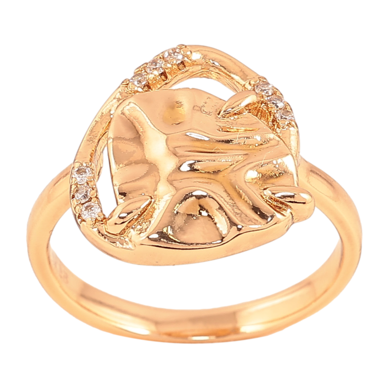 Каблучка Xuping колір Позолота 18K "Візерунок з кристалами" фото №5