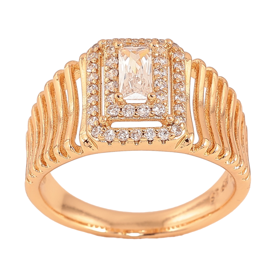Перстень Xuping цвет Позолота 18K "Узор с кристаллами" фото №1 Перстень Xuping цвет Позолота 18K "Узор с кристаллами" фото №1