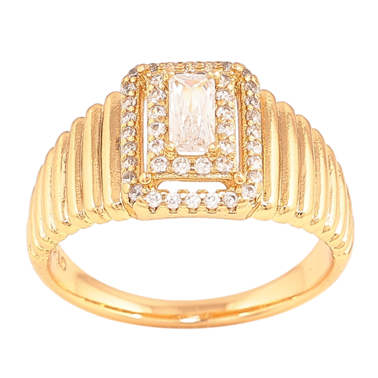 Кольцо Xuping цвет Позолота 18K "Узор с кристаллом" фото №17 Кольцо Xuping цвет Позолота 18K "Узор с кристаллом" фото №17