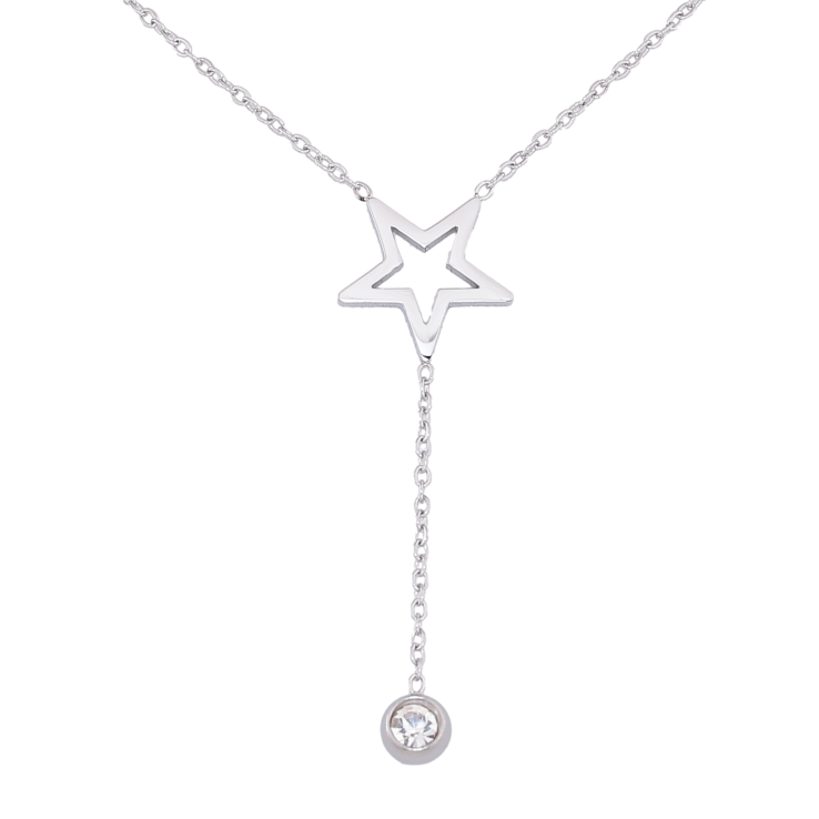 Подвеска на цепочке Xuping ТТМ Stainless Steel цвет Родий "Звезда с кристаллом" длина 45-50см х 1.5мм фото №23 Подвеска на цепочке Xuping ТТМ Stainless Steel цвет Родий "Звезда с кристаллом" длина 45-50см х 1.5мм фото №23