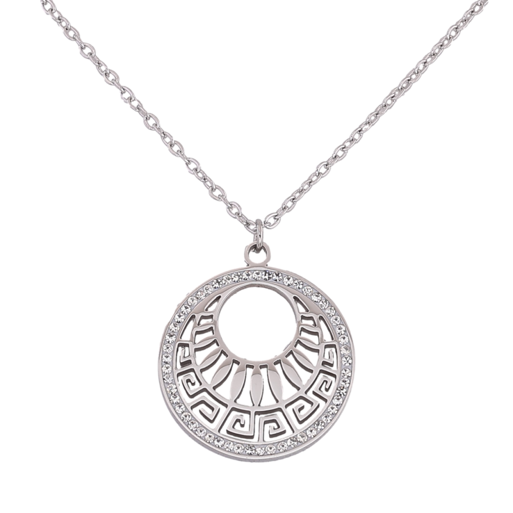 Подвеска на цепочке Xuping ТТМ Stainless Steel цвет Родий "Узор с кристаллами" длина 46-51см х 1.5мм фото №25 Подвеска на цепочке Xuping ТТМ Stainless Steel цвет Родий "Узор с кристаллами" длина 46-51см х 1.5мм фото №25