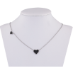 Подвеска на цепочке Xuping ТТМ Stainless Steel цвет Родий "Сердечки" длина 45-50см х 1.5мм фото №2