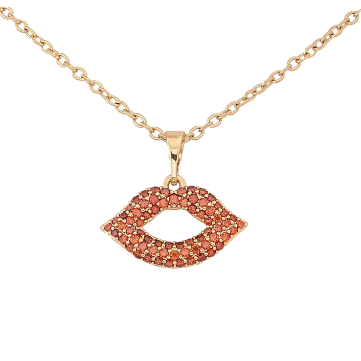 Подвеска на цепочке Xuping цвет Позолота 14K "Губки с инкрустацией красными кристаллами" длина 42-52см х 1.5мм фото №9