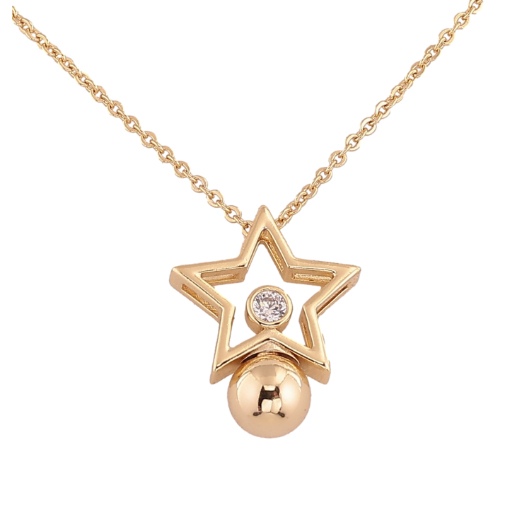 Подвеска на цепочке Xuping цвет Позолота 14K "Звезда" длина 40-45см х 1,5мм фото №4