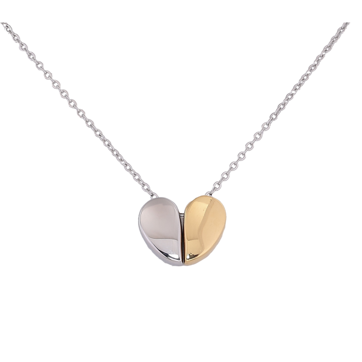 Подвеска на цепочке Xuping ТТМ Stainless Steel цвет Родий + 14К "Сердечко" длина 45-50см х 1.5мм фото №13 Подвеска на цепочке Xuping ТТМ Stainless Steel цвет Родий + 14К "Сердечко" длина 45-50см х 1.5мм фото №13