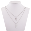 Колье Xuping ТТМ Stainless Steel цвет Родий "Двойная цепочка с крыльями" длинна 40-46см х 1.5мм фото №2 Колье Xuping ТТМ Stainless Steel цвет Родий "Двойная цепочка с крыльями" длинна 40-46см х 1.5мм фото №2