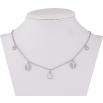 Кольє Xuping ТТМ Stainless Steel колір Родій "Підвіски листочки та кристали" довжина 40-45см х 1.5мм фото №2 Кольє Xuping ТТМ Stainless Steel колір Родій "Підвіски листочки та кристали" довжина 40-45см х 1.5мм фото №2