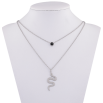 Колье Xuping ТТМ Stainless Steel цвет Родий "Двойная цепочка с змейкой, ø 5мм" длинна 40-45см х 1.5мм фото №2 Колье Xuping ТТМ Stainless Steel цвет Родий "Двойная цепочка с змейкой, ø 5мм" длинна 40-45см х 1.5мм фото №2