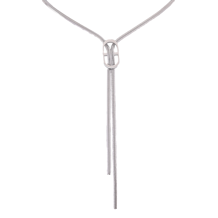 Колье Xuping ТТМ Stainless Steel цвет Родий "Декоративный узор" длинна 51-56см х 2мм фото №1