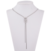 Колье Xuping ТТМ Stainless Steel цвет Родий "Декоративный узор" длинна 51-56см х 2мм фото №2
