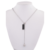 Кольє Xuping ТТМ Stainless Steel колір Родій "Декоративні підвіски" довжина 45-50см х 2-3мм фото №2 Кольє Xuping ТТМ Stainless Steel колір Родій "Декоративні підвіски" довжина 45-50см х 2-3мм фото №2