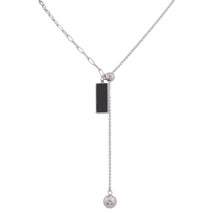 Кольє Xuping ТТМ Stainless Steel колір Родій "Декоративні підвіски" довжина 45-50см х 2-3мм фото №1 Кольє Xuping ТТМ Stainless Steel колір Родій "Декоративні підвіски" довжина 45-50см х 2-3мм фото №1