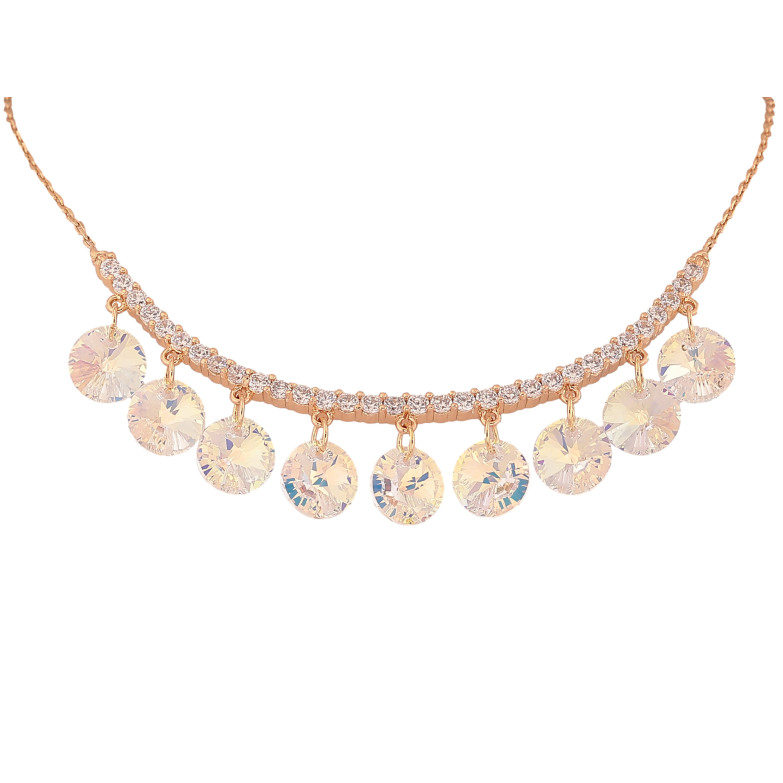 Кольє Xuping колір Позолота 18K з кристалами Swarovski "Доріжка з кристальними підвісками Shimmer" довжина 41-46см х 1мм фото №12 Кольє Xuping колір Позолота 18K з кристалами Swarovski "Доріжка з кристальними підвісками Shimmer" довжина 41-46см х 1мм фото №12