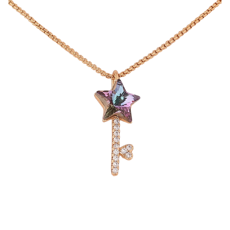 Кулон Xuping цвет 18K с кр-ми Swarovski на цепочке "Ключик кристалл Paradise Shine" дл. 40-45см х 1мм фото №9