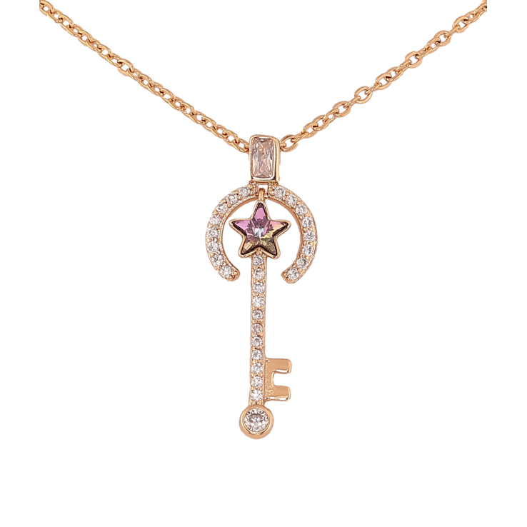 Кулон Xuping цвет 18K с кр-ми Swarovski на цепочке "Ключик с кристаллом Paradise Shine" длина 40-45см х 1мм фото №11