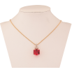 Кулон Xuping цвет 18K с кр-ми Swarovski на цепочке "Буква А с кристальным кубом Siam" длина 39-44см х 1мм фото №4 Кулон Xuping цвет 18K с кр-ми Swarovski на цепочке "Буква А с кристальным кубом Siam" длина 39-44см х 1мм фото №4