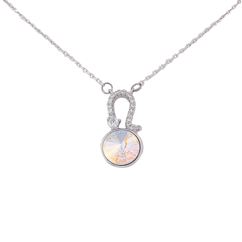Кулон Xuping колір Родій із кр-ми Swarovski на ланцюжку "Кристал АВ знак Зодіаку Лев" дл. 42,5-47см х 1мм фото №1 Кулон Xuping колір Родій із кр-ми Swarovski на ланцюжку "Кристал АВ знак Зодіаку Лев" дл. 42,5-47см х 1мм фото №1