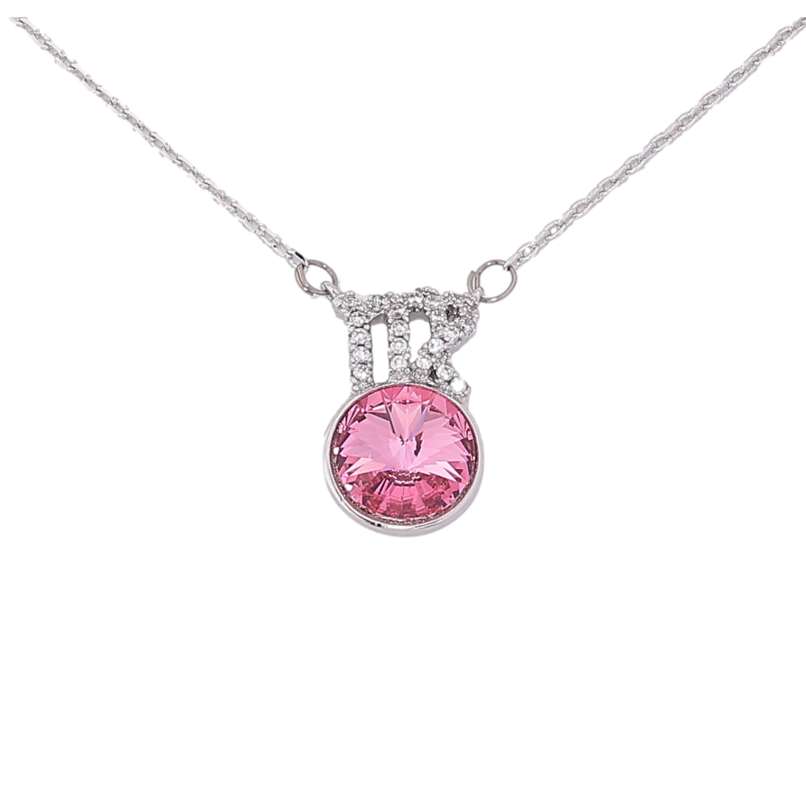 Кулон Xuping цвет Родий с кр-ми Swarovski на цепочке "Кристалл Rose знак Зодиака Дева" дл. 42,5-47см х 1мм фото №1 Кулон Xuping цвет Родий с кр-ми Swarovski на цепочке "Кристалл Rose знак Зодиака Дева" дл. 42,5-47см х 1мм фото №1