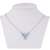Кулон Xuping колір Родій з кр-ми Swarovski на ланцюжку "Телець із кристалом Aquamarine" дл. 44-49см х 1мм фото №4 Кулон Xuping колір Родій з кр-ми Swarovski на ланцюжку "Телець із кристалом Aquamarine" дл. 44-49см х 1мм фото №4