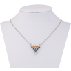 Кулон Xuping цвет Родий с кр-ми Swarovski на цепочке "Телец с кристаллом Vitrail Medium" дл. 44-49см х 1мм фото №4
