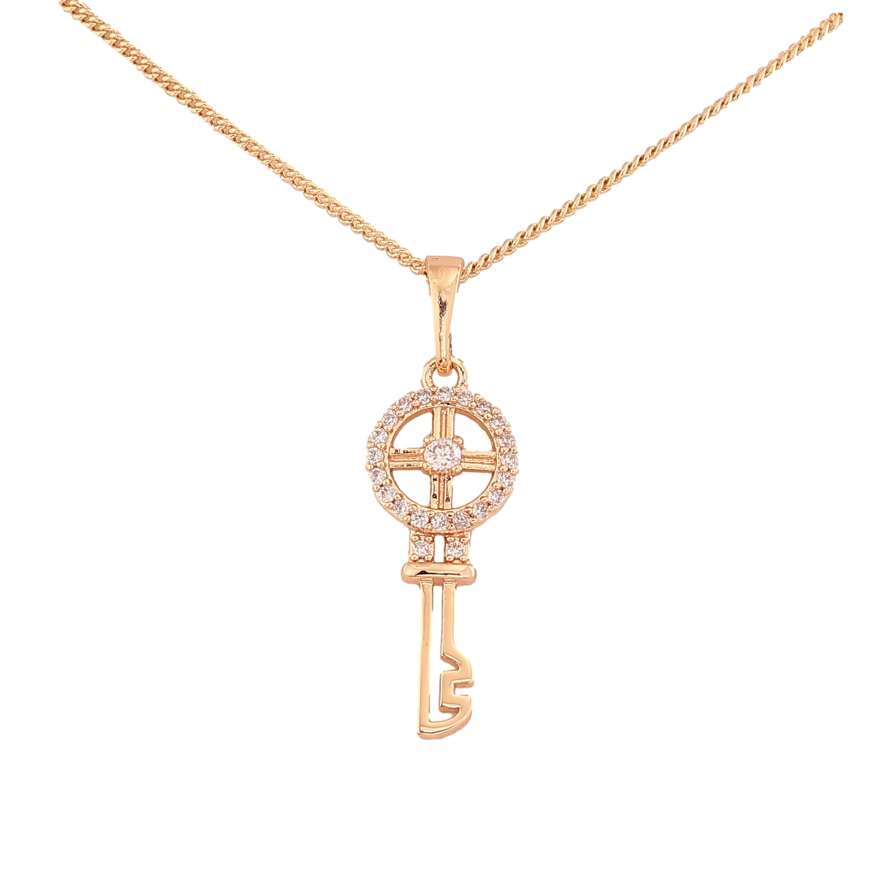 Кулон на ланцюжку Xuping M&L колір 18K "Ключик" довжина 44см х 1мм фото №1 Кулон на ланцюжку Xuping M&L колір 18K "Ключик" довжина 44см х 1мм фото №1