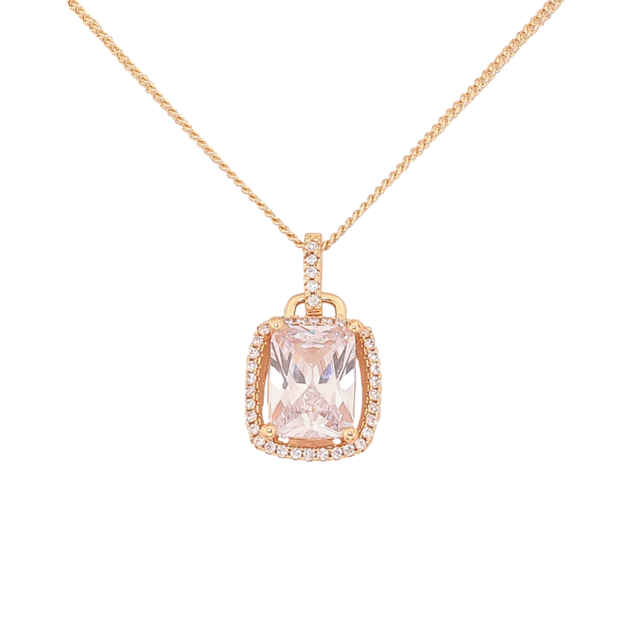 Кулон на цепочке Xuping M&L цвет Позолота 18K "Кристалл в обрамлении 13х14мм" длина 45см х 1мм фото №1
