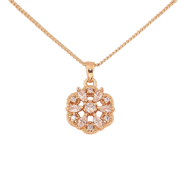 Кулон на цепочке Xuping M&L цвет 18K "Кристальный цветочек" длина 45см х 1мм фото №24