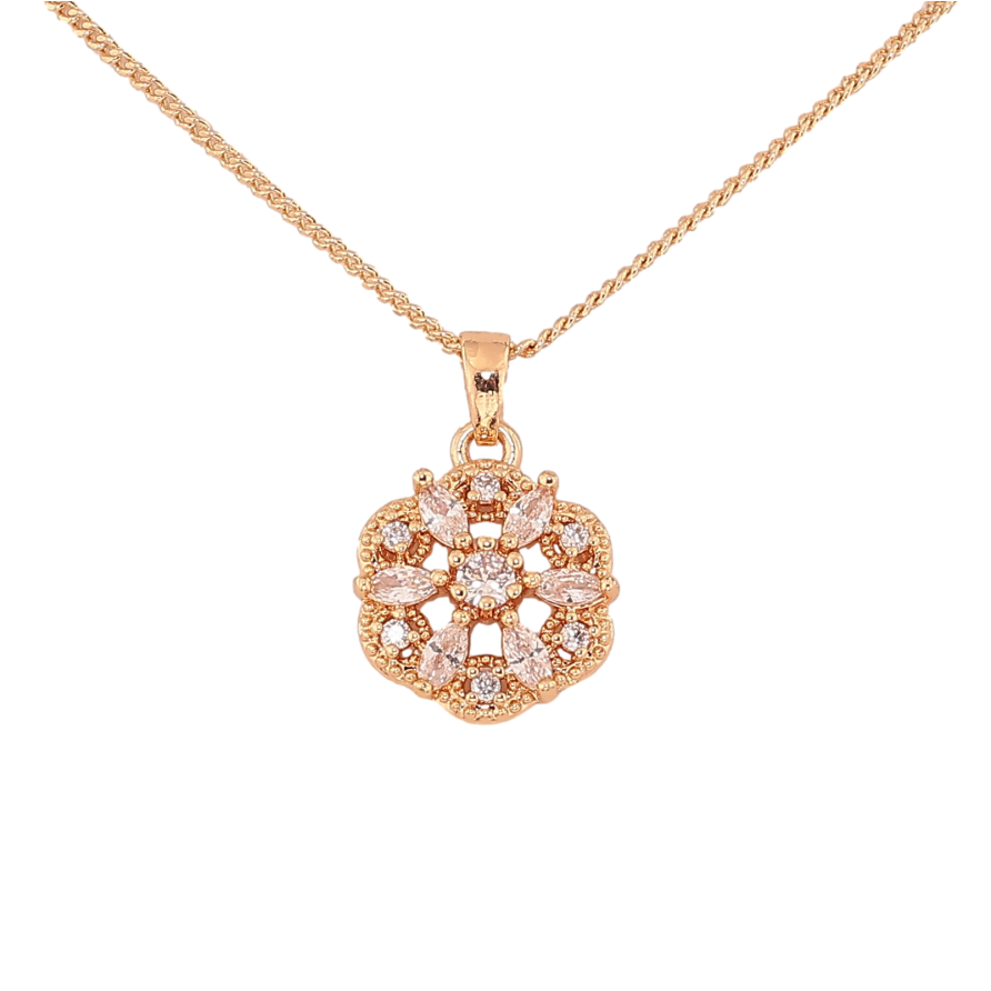 Кулон на цепочке Xuping M&L цвет 18K "Кристальный цветочек" длина 45см х 1мм фото №1 Кулон на цепочке Xuping M&L цвет 18K "Кристальный цветочек" длина 45см х 1мм фото №1