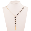Колье Xuping ТТМ Stainless Steel цвет 14К "Цепочка с черными бусинами" длина 46-51см х 1.5мм фото №2
