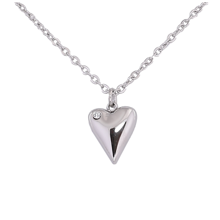 Подвеска на цепочке Xuping ТТМ Stainless Steel цвет Родий "Сердечко" длина 45-50см х 1.5мм фото №21 Подвеска на цепочке Xuping ТТМ Stainless Steel цвет Родий "Сердечко" длина 45-50см х 1.5мм фото №21